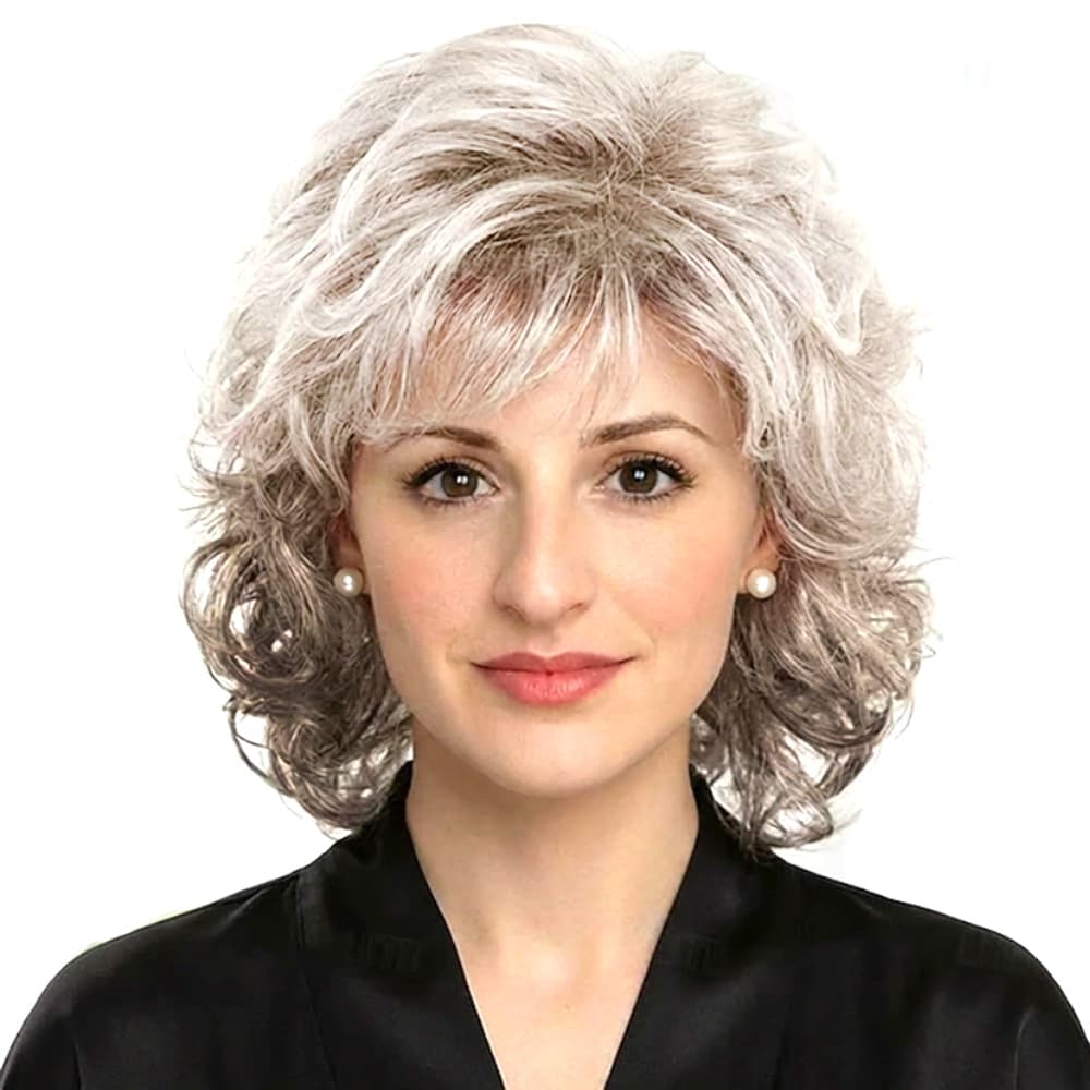 European and American Fashion Curly Wig for Women, Medium Curly Full Wig, Wave Curly Wig, Cross-Border Drop Shipping