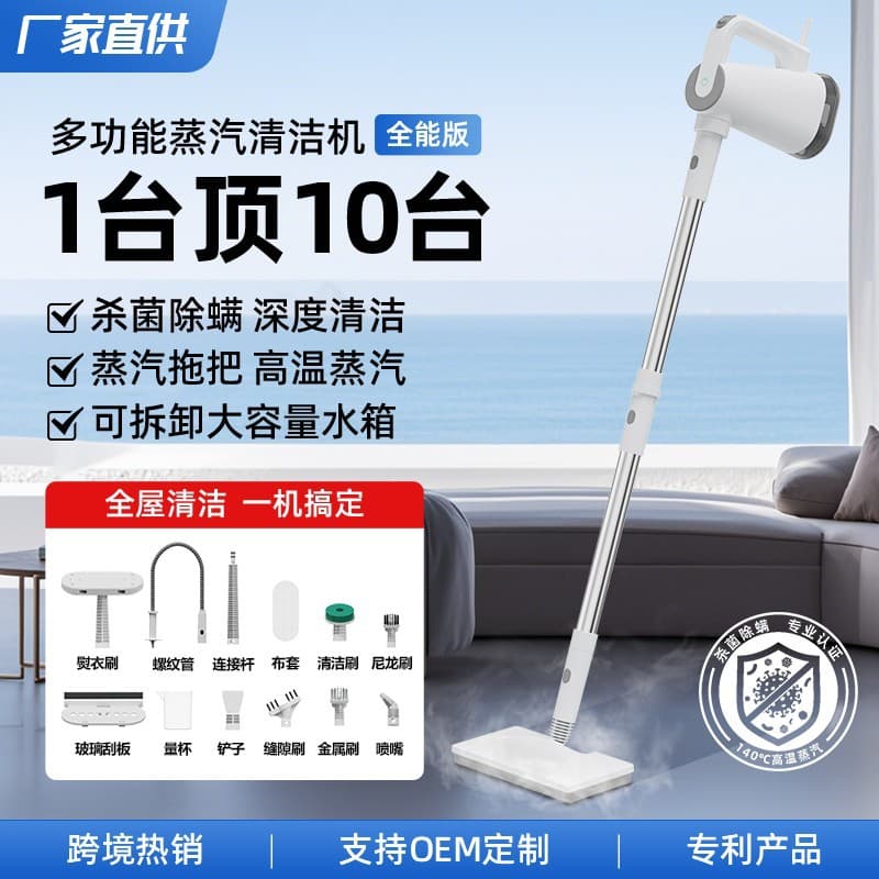 Manufacturer's New Multi-functional Sterilization and Dust Mite Removal High-Temperature Steam Cleaner, Electric Steam Mop