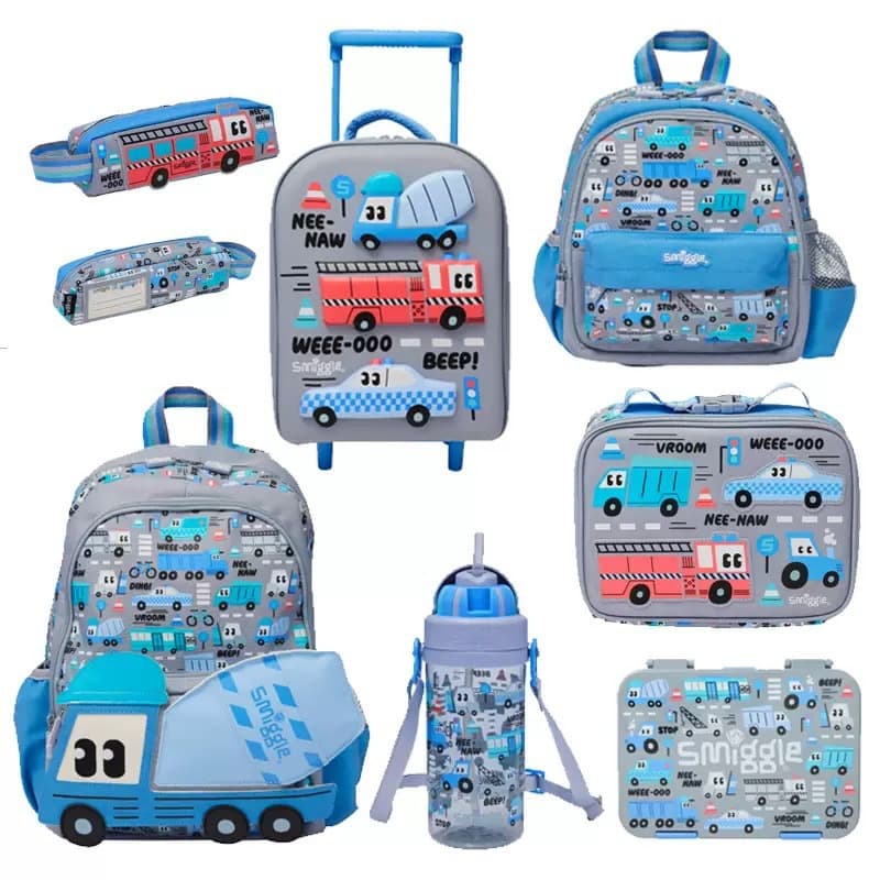 New Zealand Smiggle Backpack for Kindergarten, Preschool, Grades 1-2, Medium Size Double-Shoulder Daypack