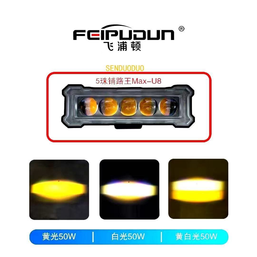 Car Laser Cannon LED Ultra-Bright Spotlight Lens 12V 24V Off-Road Vehicle High and Low Beam Modification Strong Light Headlight