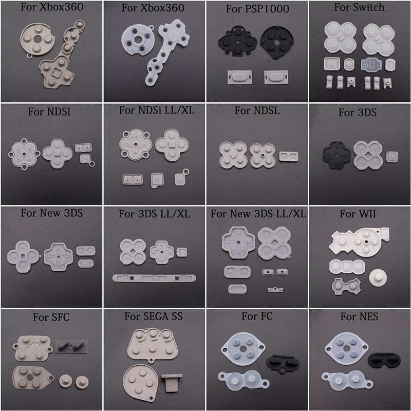 Suitable for 360 conductive adhesive NDSI pad 3DS XL LL repair accessories handle replacement silicone pad