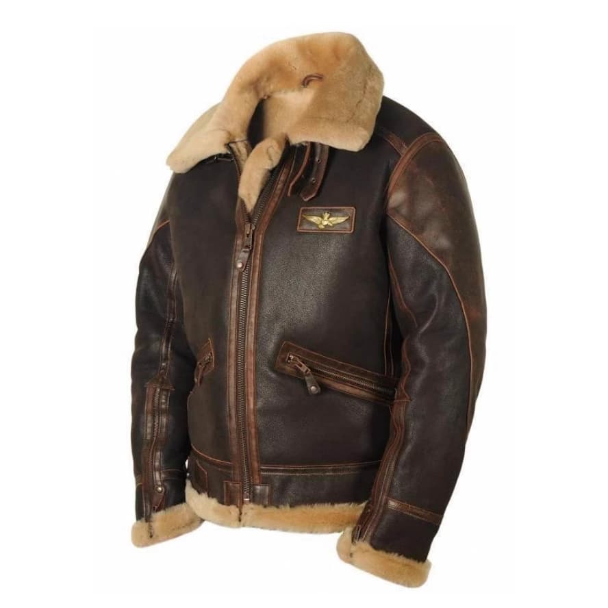 Cross-Border Autumn/Winter Style Brown Lapel Zipper Pocket Slim Fit Youth Casual In-Stock Jacket Optimized