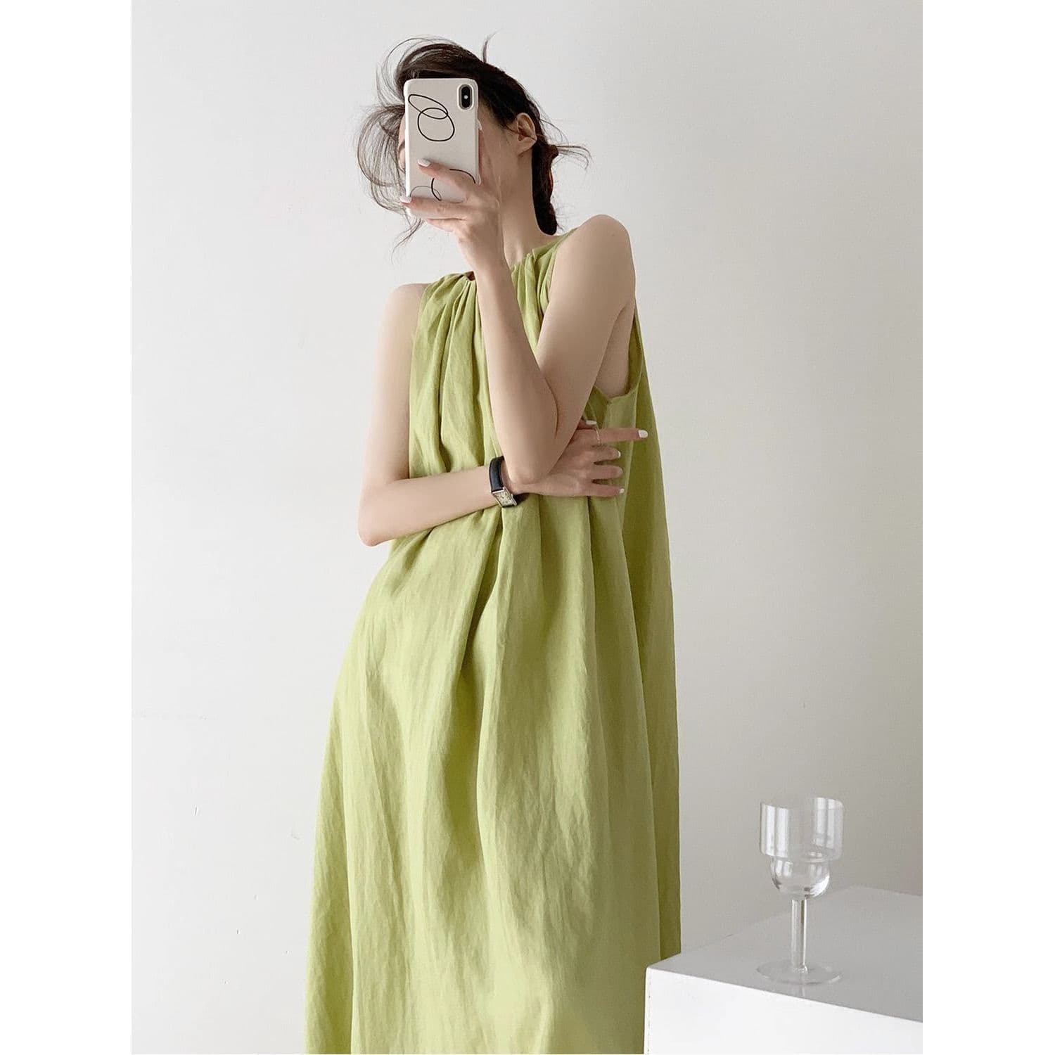 Maternity Summer Dress Fashion 2025 New Thin Vest Dress Summer Trendy Petite Women's Dress
