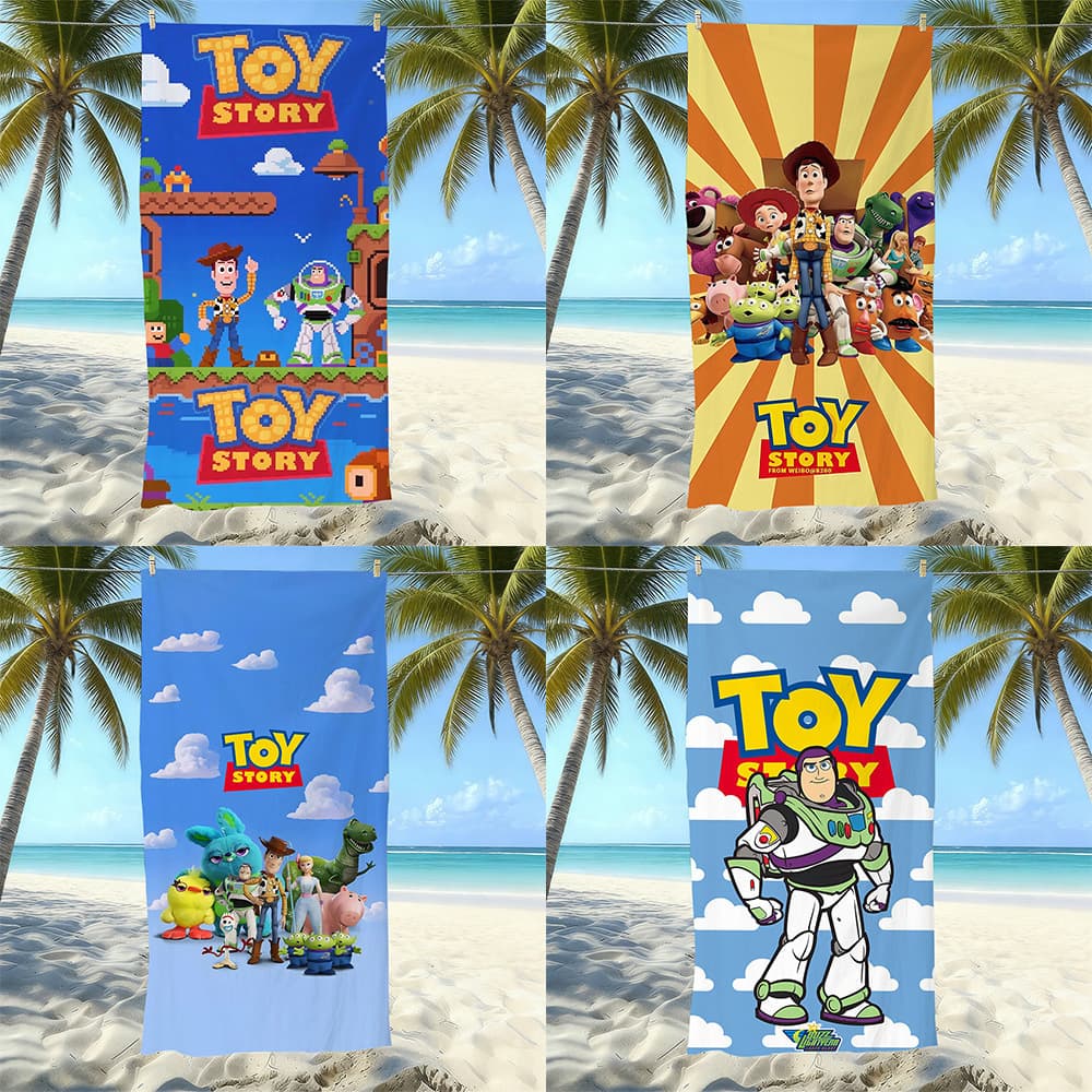 2026 New Buzz Lightyear Beach Towel, Kids and Adults Toy Story Bath Towel, Quick-Dry Absorbent Towel