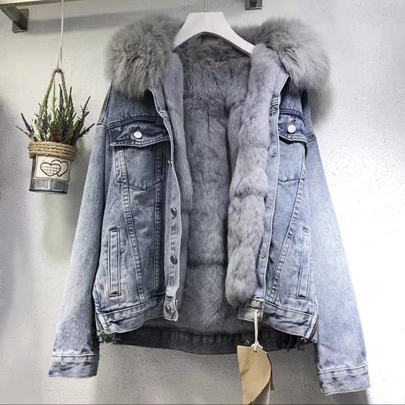 In-Stock Denim Short Jacket Women's Cropped Spring Autumn Korean Style New Long Sleeves Slims Smooths Your Silhouette Hooded Jacket