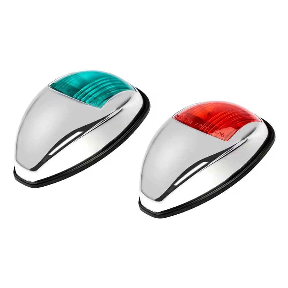 Factory Direct White Housing Port and Starboard Navigation Lights for Yachts, Boat Side Lights, Signal Lights, Yacht Accessories, Left and Right Yacht Lights