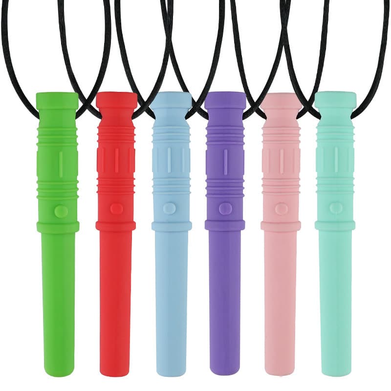 Silicone Chewable Pendant Necklace for Autism Sensory Chewing - Teether for Kids