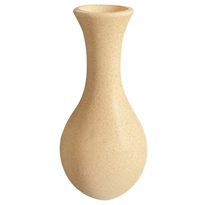 Handmade DIY Mosaic Tile Dried Flower Vase White Base Blank Wooden Craft Material