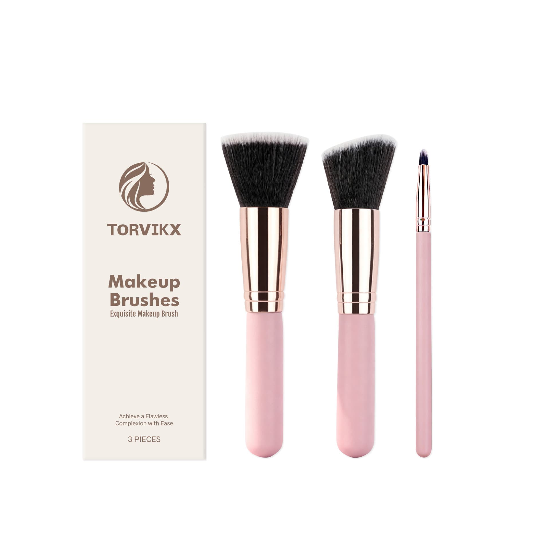 Cross-border Travel Makeup Brushes Seamless Makeup Brush Soft and Comfortable Bristles Even Powder Application