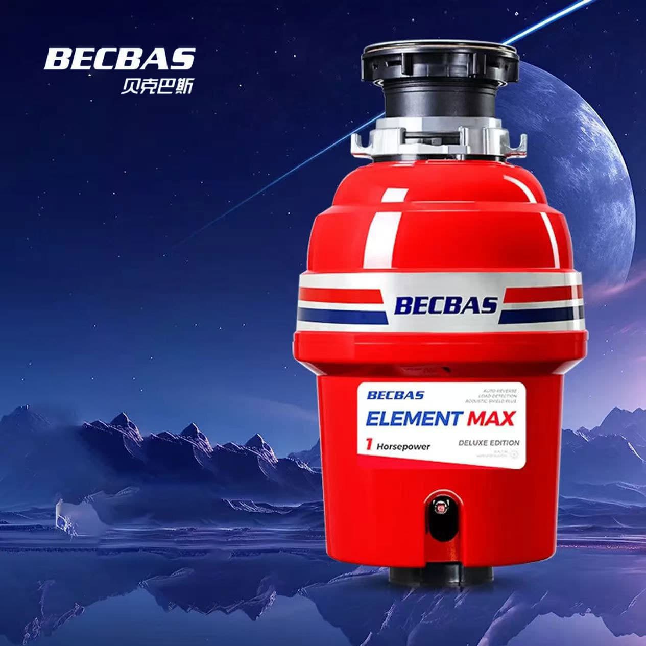 BECBAS Food Waste Disposer EMAX Automatic Water Inlet Sink Crusher