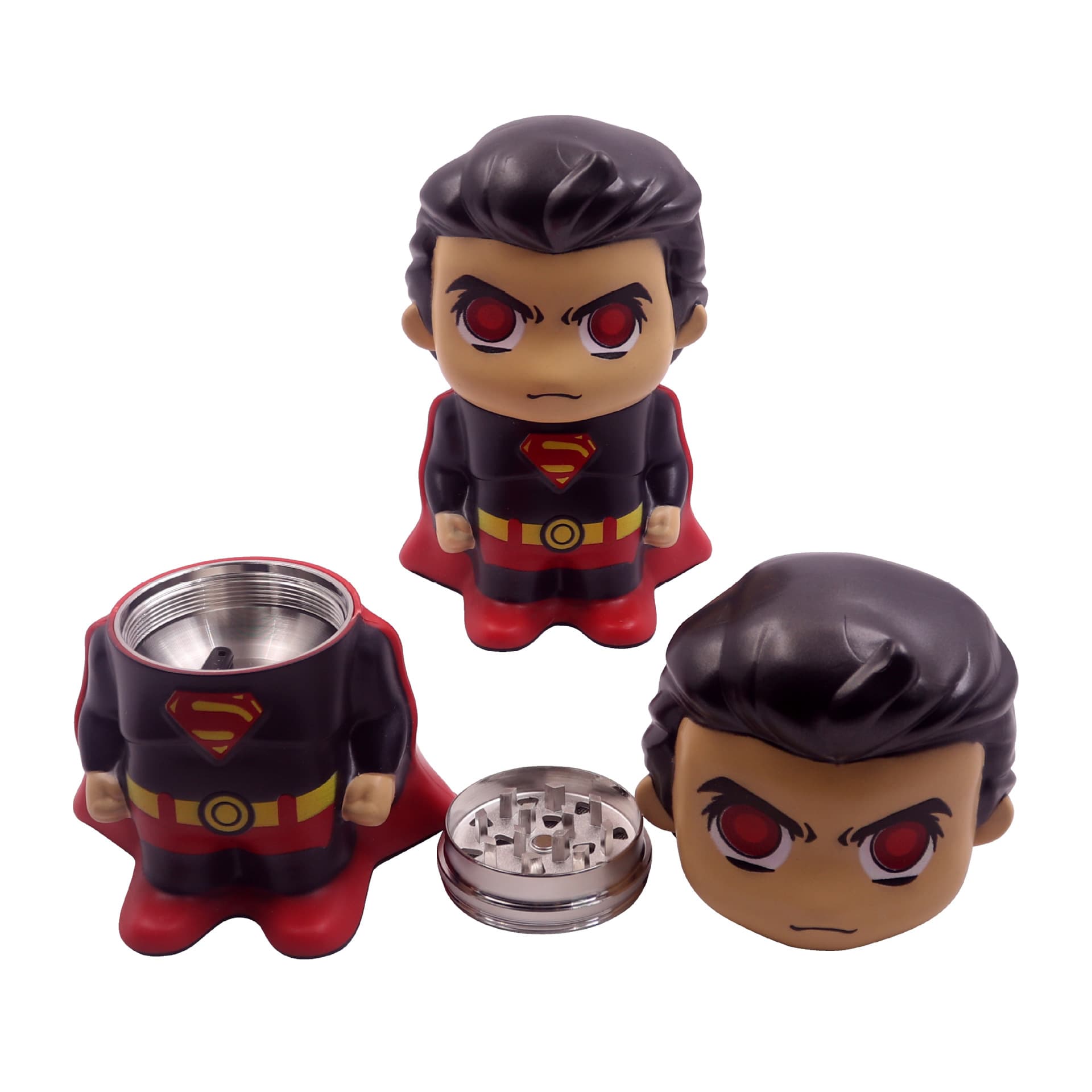 Cross-Border New Herb Grinder Red-Eye Superman Grinder Batman vs Superman Same Style Q Version Grinder Box