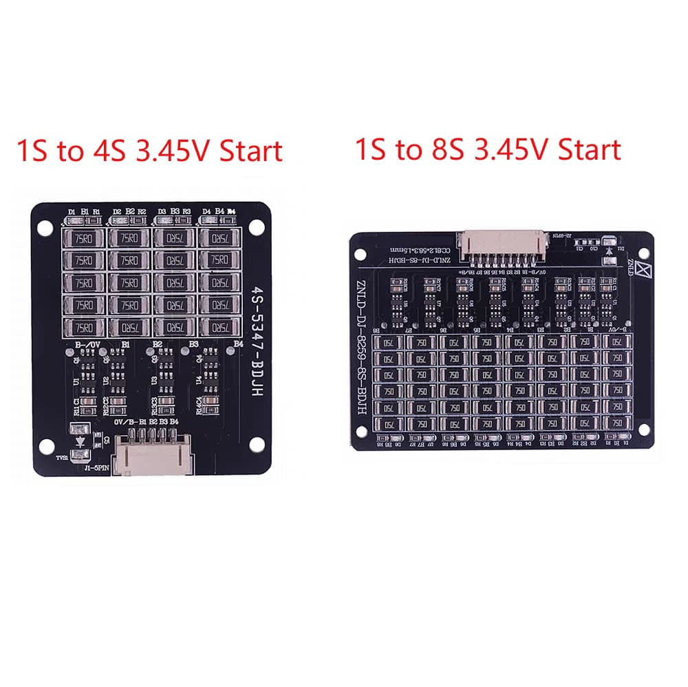 Lithium Battery Protection Board Passive Balancing Board 4S 8S 3.2V LiFePO4 Compatible (Ribbon Cable Included)