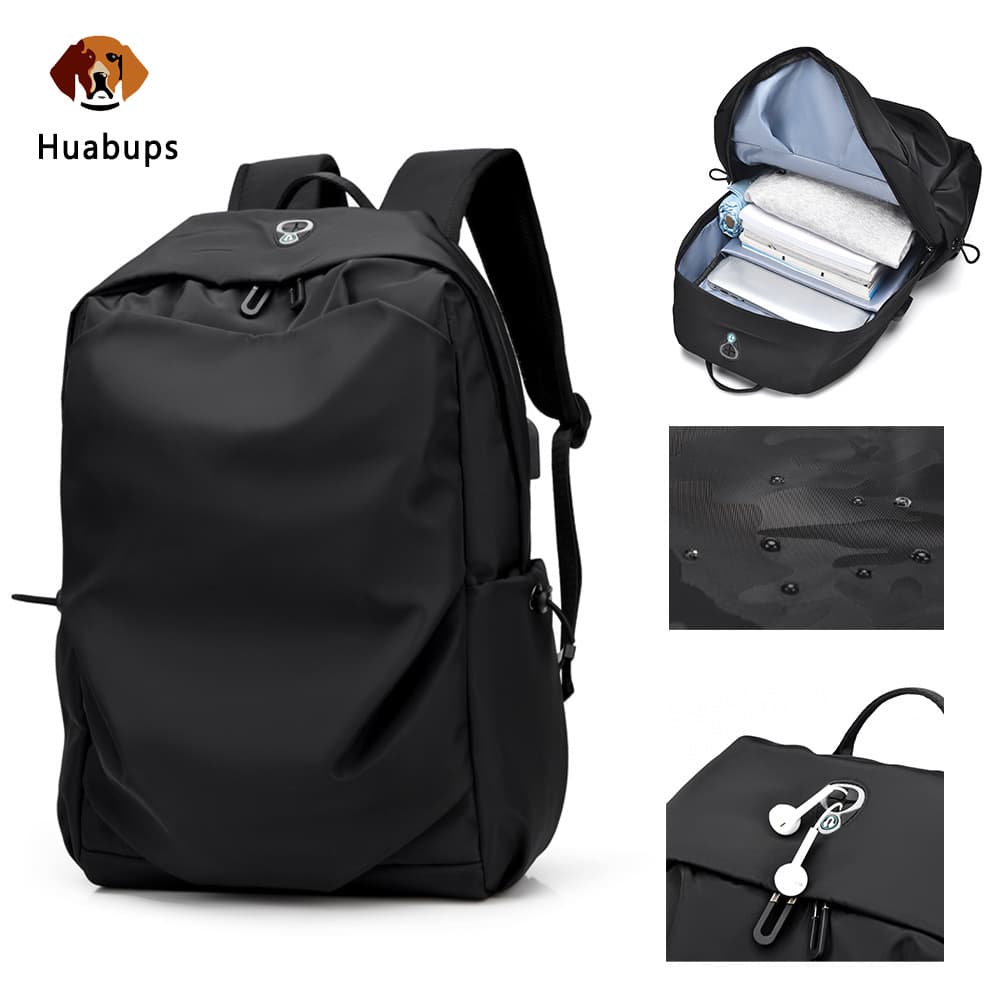 Cross-border Commuter USB Durable Backpack, Unisex Waterproof Oxford Fabric High School Student Curved Backpack