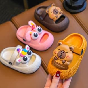Children's Summer Slippers, Boys 1-3 Years Non-Slip Toddler Bath Sandals, Girls' Clog Shoes