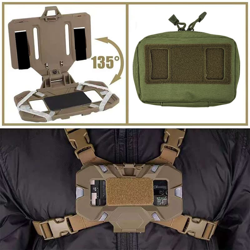 Outdoor Tactical Accessory Kit MOLLE Phone Mount Panel Folding Navigation Board Compatible Stock Wholesale