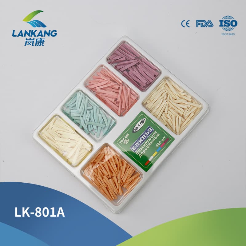 Factory Supply Dental Wedge LK-801A Wooden Interdental Wedge for Dental Filling