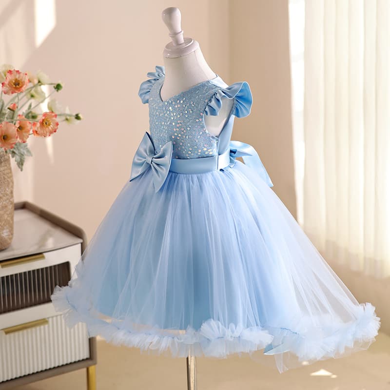 Cross-border Girls Princess Dress, Light Luxury, High-end Flower Girl Wedding Dress, Children's Little Host Piano Performance Costume