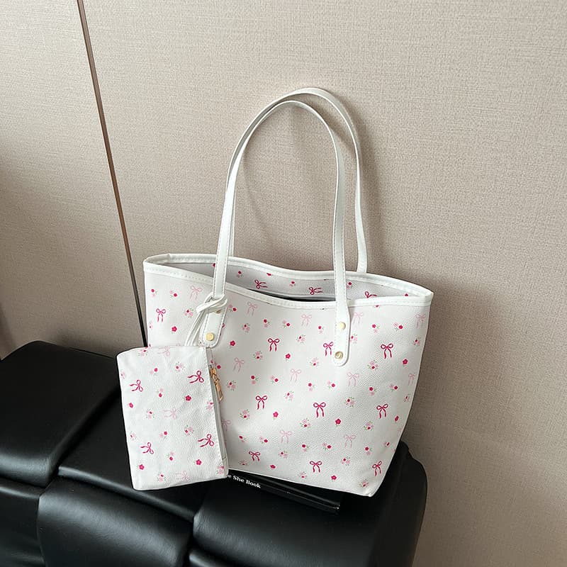 Aesthetic Large Capacity Tote Bag for Daily Commute, School, and All-Match Style, Shoulder Underarm Bag, Casual Handbag, Women's Bag