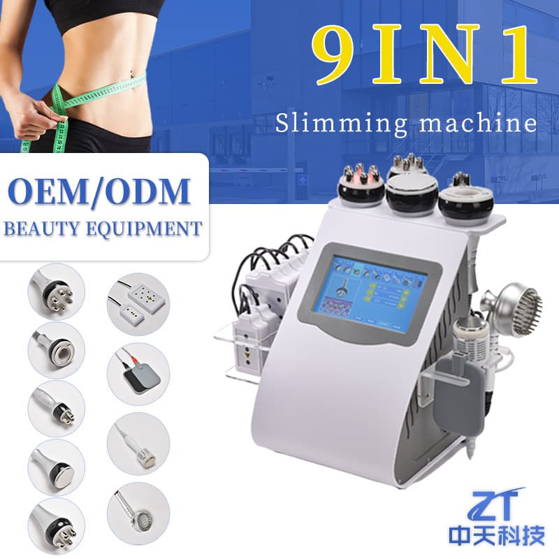 Nine-in-one beauty device, skin tightening desktop beauty multi-polar instrument, multi-functional negative pressure instrument, body shaping instrument, multi-polar negative pressure.