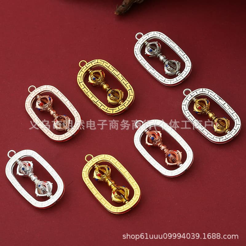New square frame vajra alloy hidden jewelry bag keychain pendant car decoration wholesale