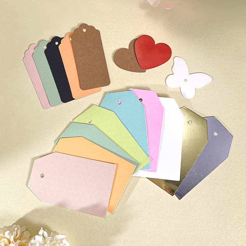 Blank kraft paper hang tag hanging card custom creative colorful heart-shaped hanging card hanging price jewelry card customization