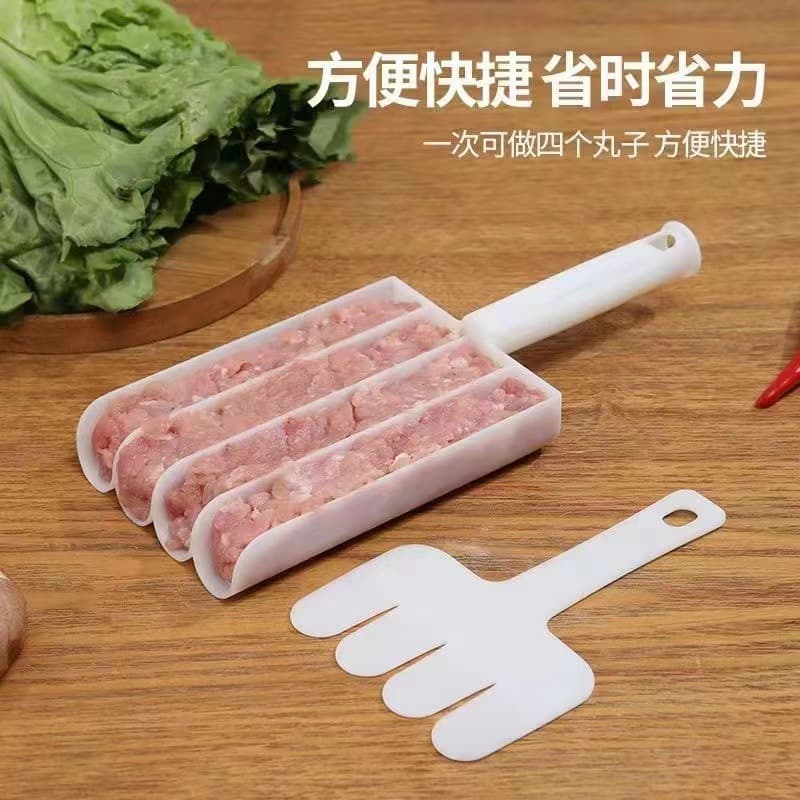 Four-in-One Meatball Maker Home Use Meatball Tool Shrimp Paste Kitchen Non-Stick Fish Ball Press Meatball Tool