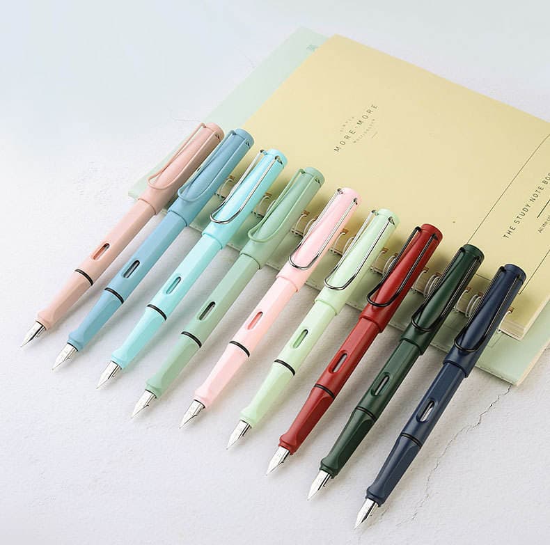 Morandi Pen for Students, Ergonomic Grip, Replaceable Ink Cartridges, High-Aesthetic Primary School Calligraphy Pen LOGO