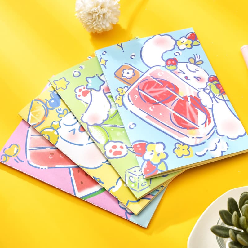 B5 Cartoon Thread Notebook Student Homework Notebook A5 Soft Cover Notebook 32K Cute Memo Notebook Wholesale Japanese and Korean Style