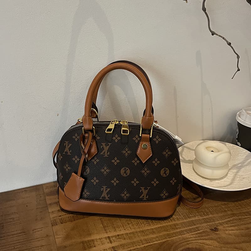 Cross-border fashionable shell bag, classic style, niche print Bags, trendy shoulder bag, temperament, versatile crossbody bag
