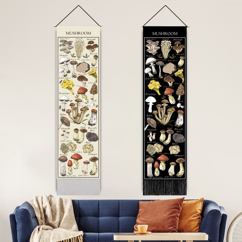 Mushroom Wall Hanging Tapestry Bedroom Background Wall Carpet Printing Digital Cloth Hanging Rug