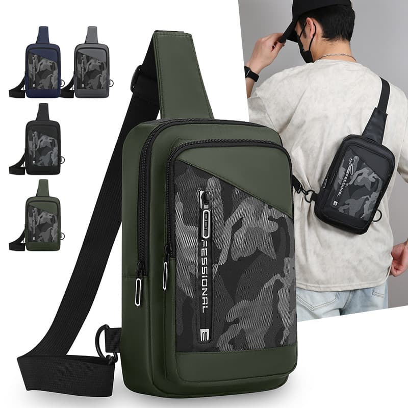 Chest bag men's new 2026 summer small shoulder bag nylon cloth men's backpack lightweight niche sports crossbody bag for men