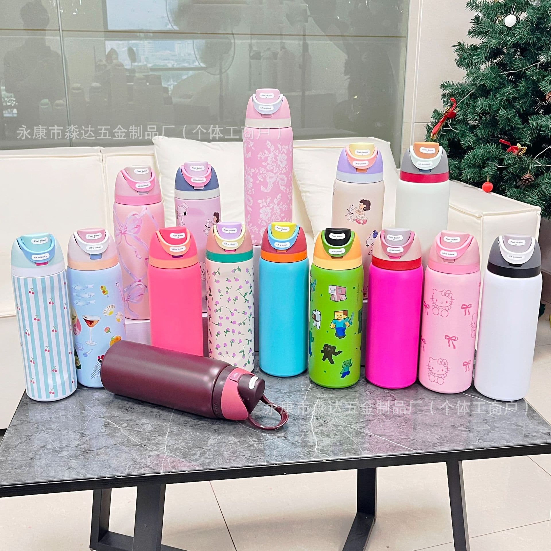 Cross-border Owala same style fruit cup thickened stainless steel thermos cup portable bouncing cup portable car straw cup