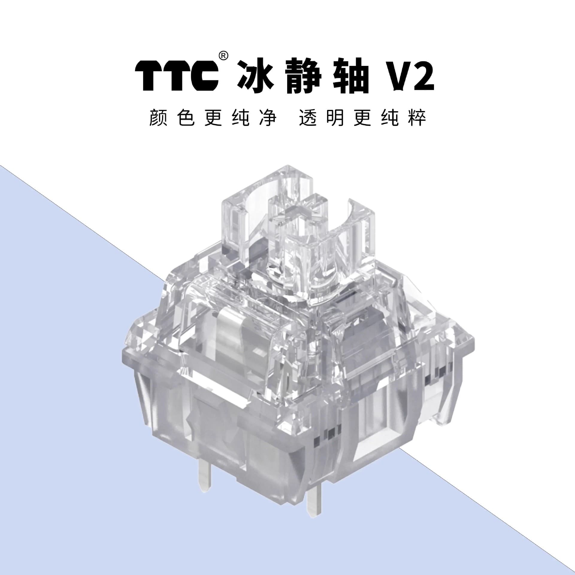 TTC Ice Silent V2 Full Transparent Silent Linear 3-Pin Switch Custom Silver-Plated with Light Guide