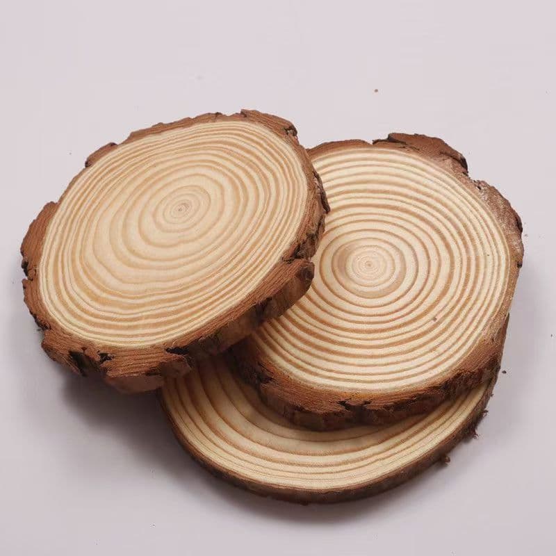 Round Wood Slices DIY Tree Ring Wood Pieces Decorative Background Pine Wood Slices Hand-Painted Wood Slices Factory Wholesale