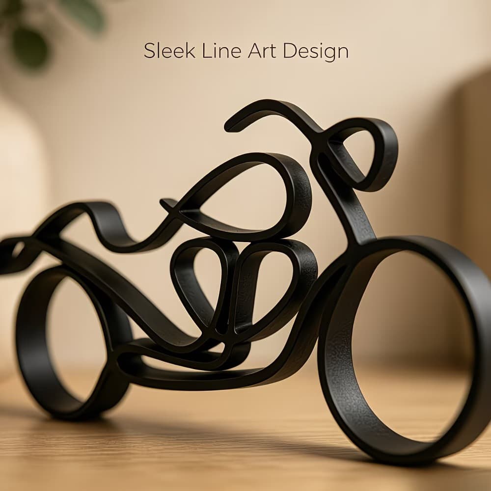Cross-border 3D printed motorcycle sculpture home ornament suitable for bookshelf office unique rider gift