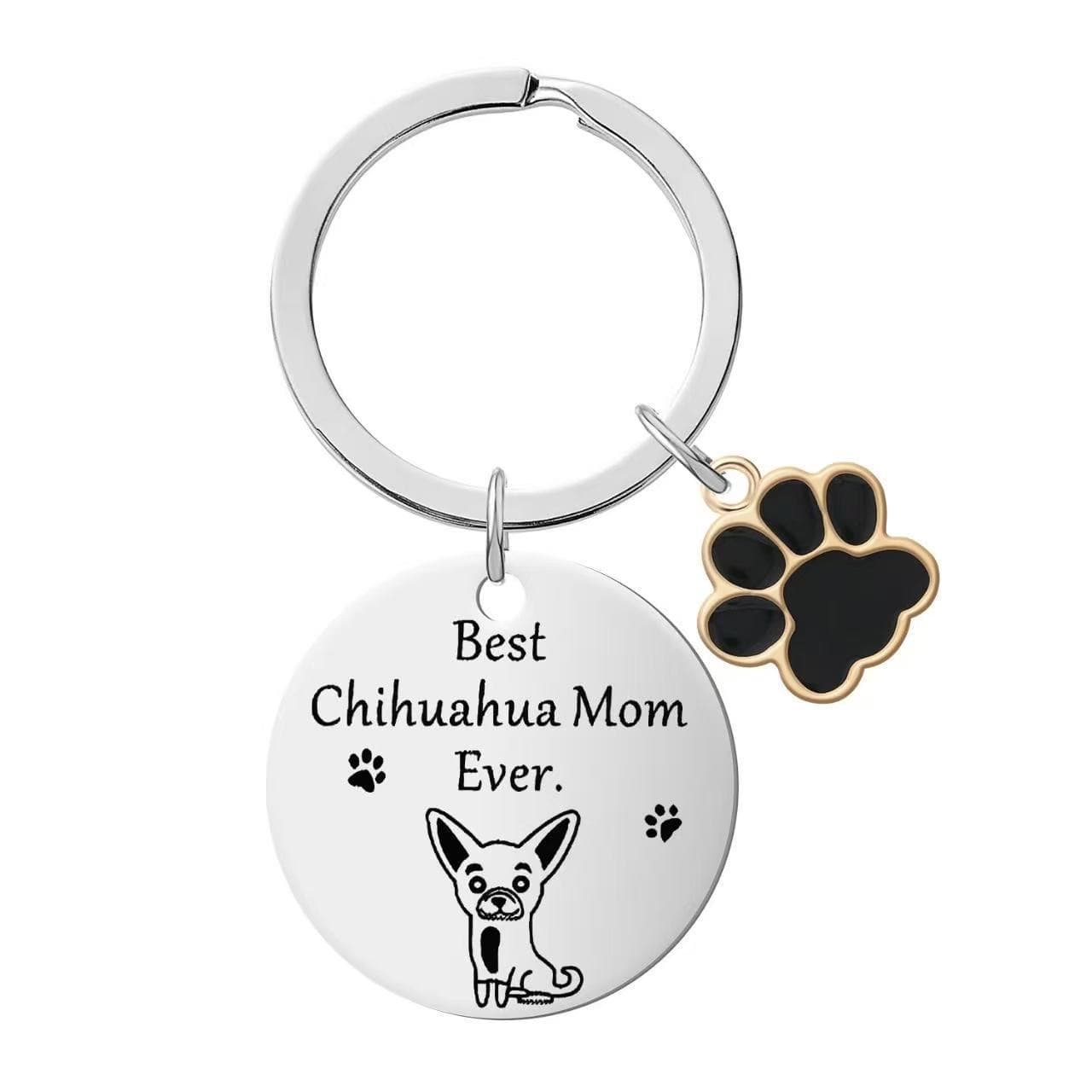 Amazon Cross-Border Hot Selling Stainless Steel Dog Tag Keychain for Dog Lovers and Lost Dog Owners, Pet Engraved Keychain Set