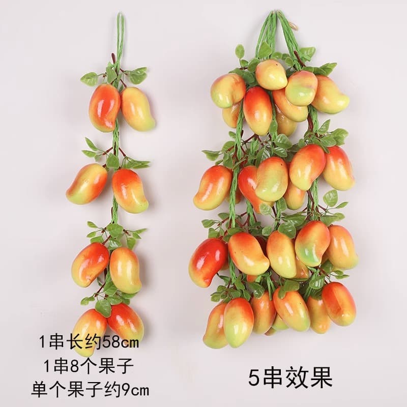 Artificial Vegetable and Fruit String Wall Hanging Model Chili Corn Hanging String Props Fake Vegetable Decorations Hanging Ornaments