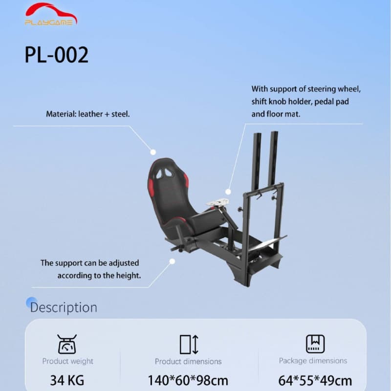 8PLAYGAME Direct drive F1 racing wheels and pedals with handbrake accessories set up for drag racing simulator