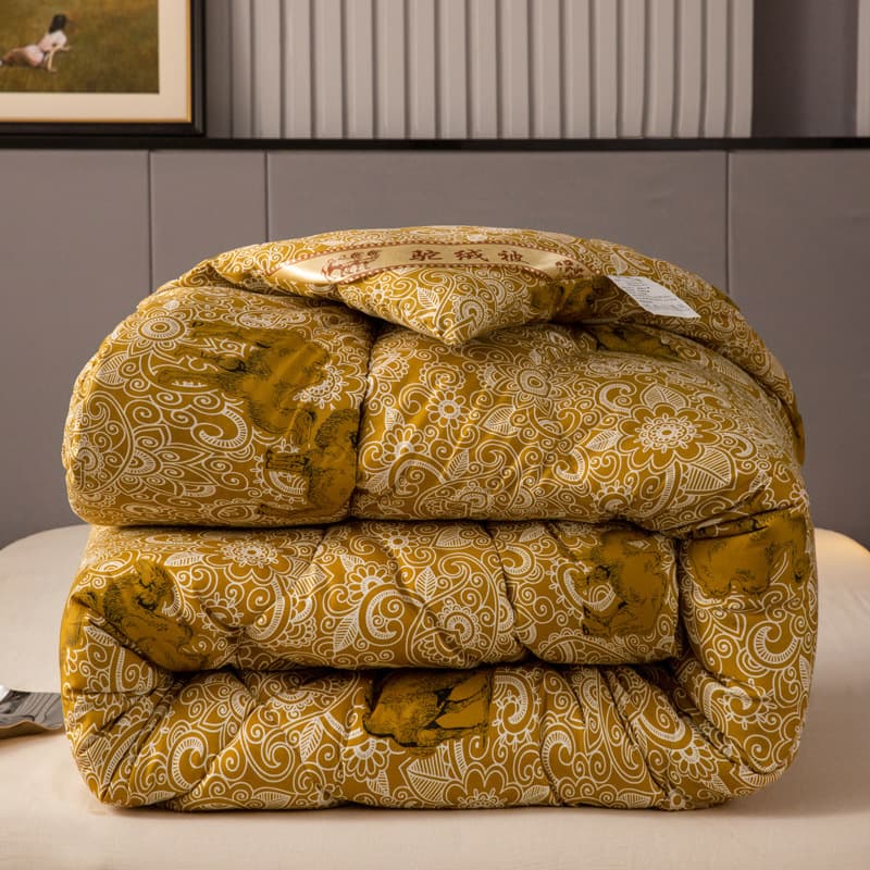 Thickened Camel Hair Quilt Pearl Glue Quilt Spring Autumn Student Quilt Core Gift Noble Camel Down Quilt Camel Hair Quilt