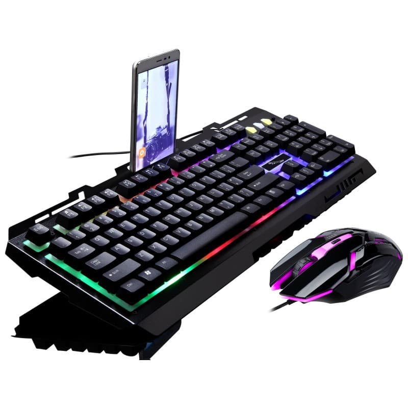 Chasing Leopard G700USB wired notebook metal panel game luminous keyboard mechanical feel KEYBOARD