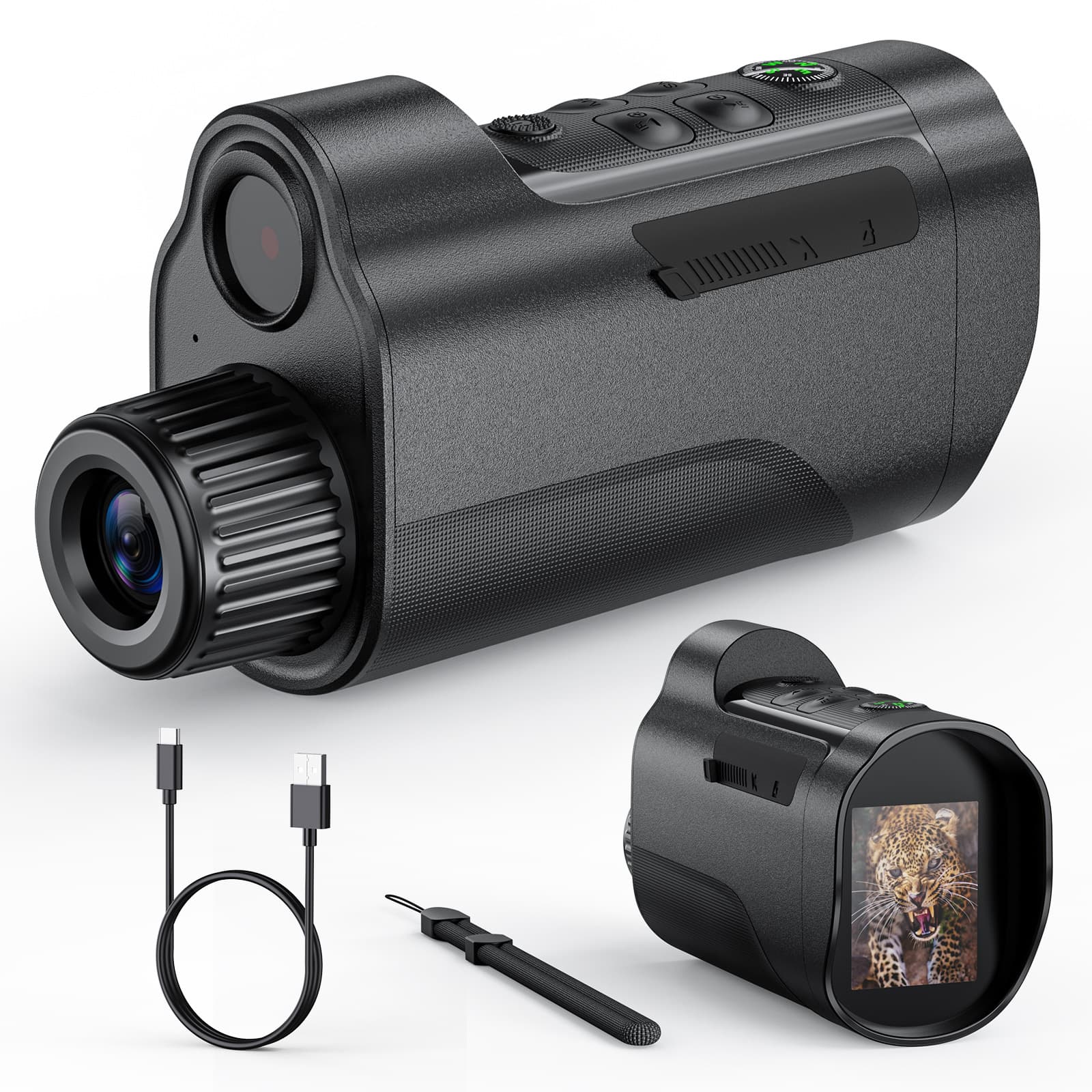 2025 new 329 monocular 2-inch 10X ultra-high-definition day and night photo and video outdoor infrared night vision device