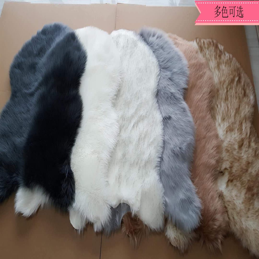 Faux Wool Rug Bay Window Faux Sheepskin Modern Minimalist Shaggy Mat Bedroom Blanket Home Irregular Faux Wool Pad