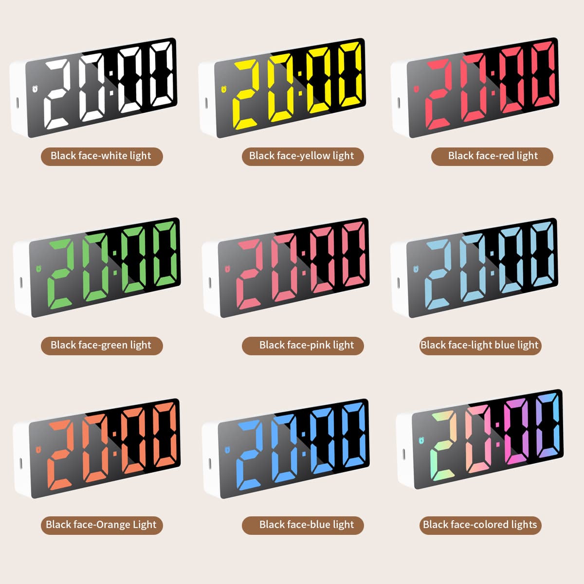 Cross-border bestseller alarm clock specifically for students, smart 2024 new high-design desktop LED digital electronic clock.