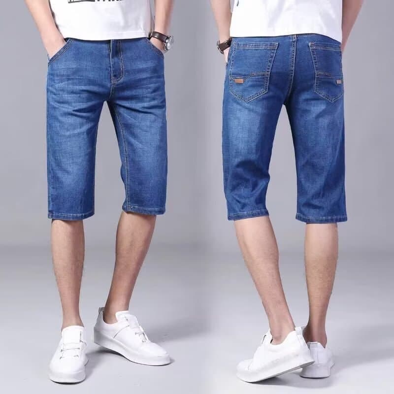 Men's Denim Shorts Summer 5-Inch Casual Loose Fit Straight Leg Simple Trendy Wholesale Cross-Border Hot Sale