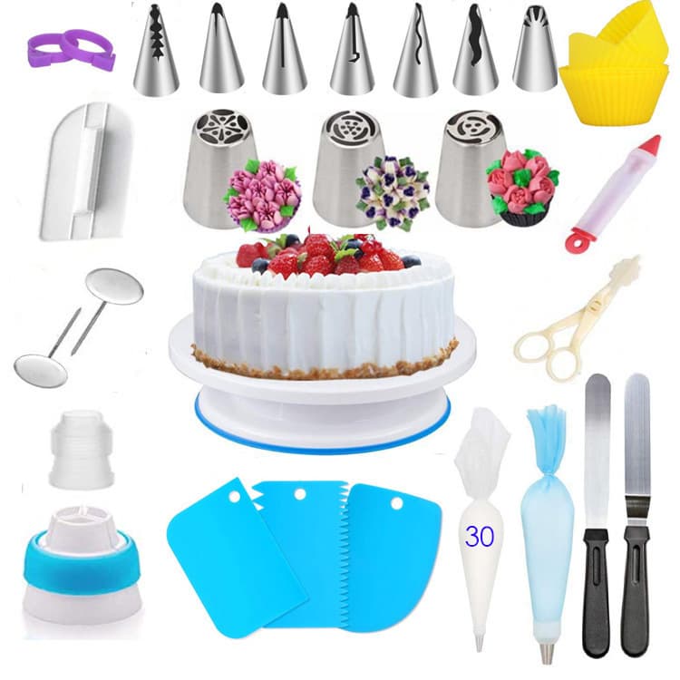 Factory Production In-Stock Russian Piping Tips Baking Mold Set Cake Turntable Set DIY Baking Accessories
