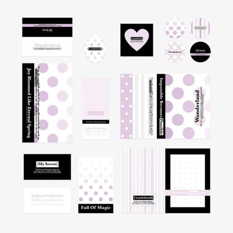 Wonderland Creative SET Materials, Salt-Style Sealing Materials, Minimalist Ins, Korean Style Stickers, Packaging and Card DIY