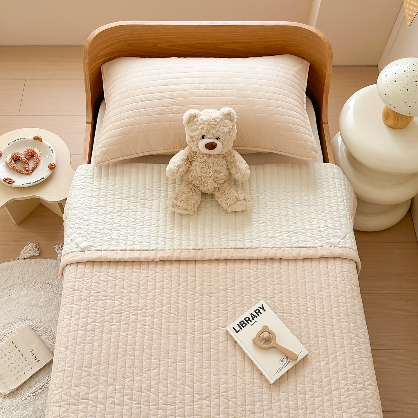 Korean ins pure cotton quilted sheets children's bed bed cover quilted student bed pure cotton bedding single product bed cover