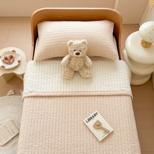 Korean-style ins pure cotton quilted bed sheet, children's bed cover with cotton filling, student bed pure cotton bedding single bed cover