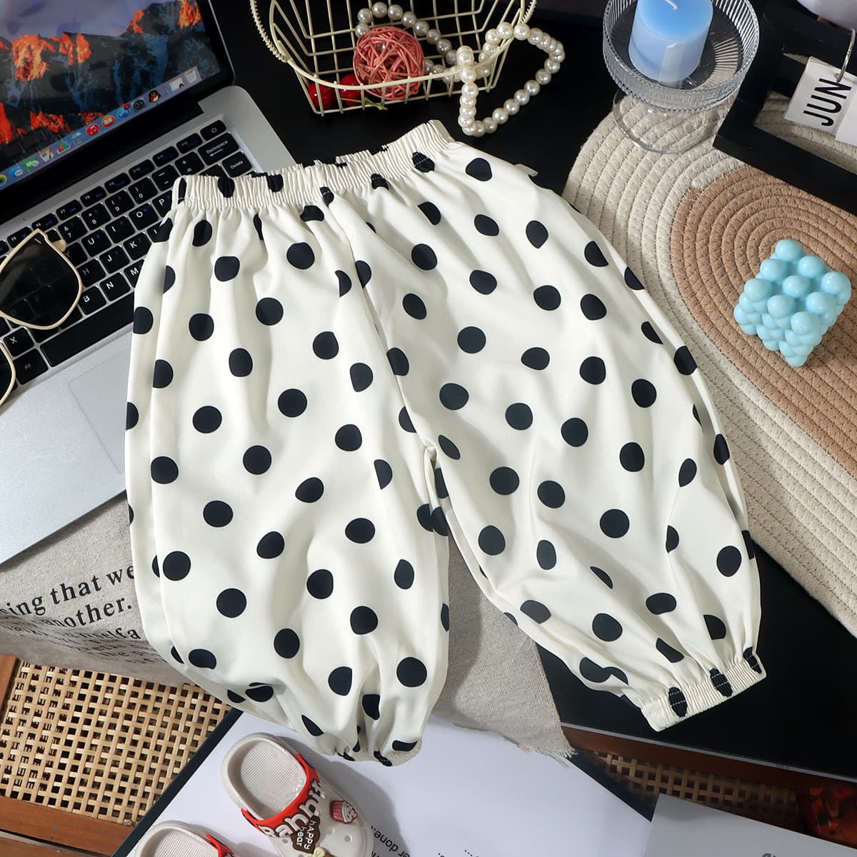 Kids Pants Spring Summer New Polka Dot Harem Pants Boys Girls Casual Leopard Print Bloomers Korean Style Mosquito-Proof Loose Pants