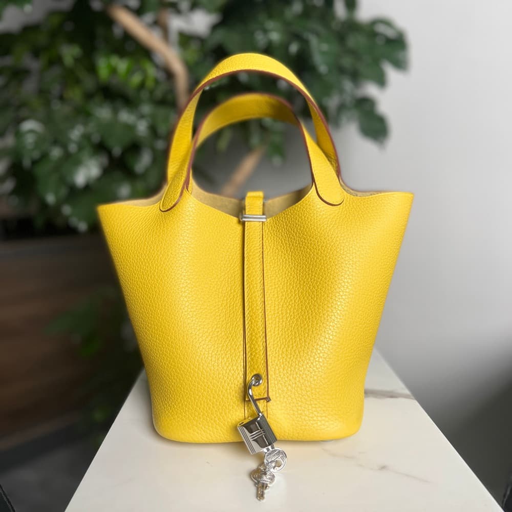 Handcrafted Leather Bucket Bag with Wax Thread Stitching Full Steel Hardware Brushed Oil Edge Portable K-Craftsman Code
